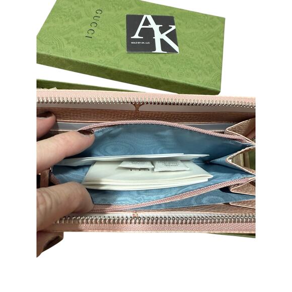 Gucci GG Marmont Pink Leather Continental Long Wallet - Picture 10 of 11
